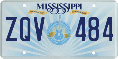 MS license plate ZQV484