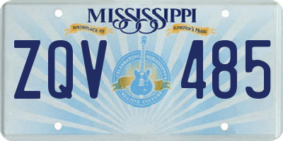 MS license plate ZQV485