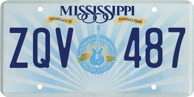 MS license plate ZQV487