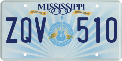 MS license plate ZQV510