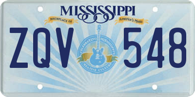 MS license plate ZQV548