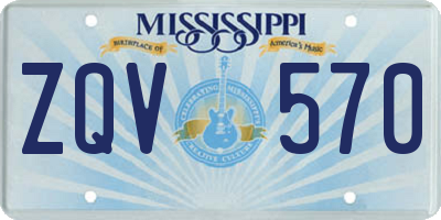 MS license plate ZQV570