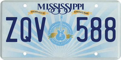 MS license plate ZQV588