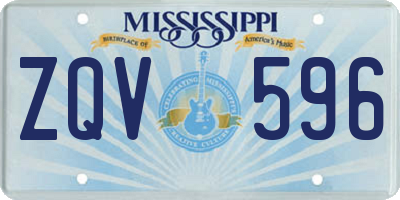MS license plate ZQV596