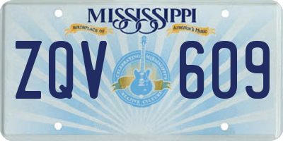 MS license plate ZQV609
