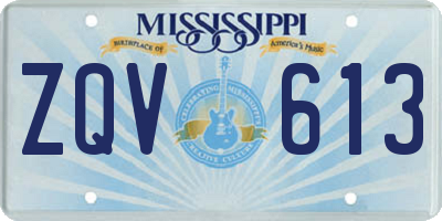 MS license plate ZQV613