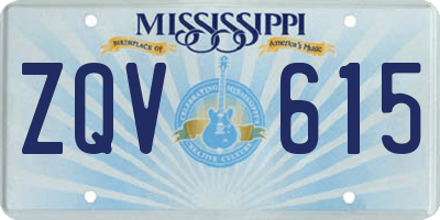 MS license plate ZQV615