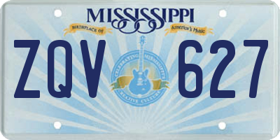 MS license plate ZQV627