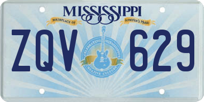 MS license plate ZQV629