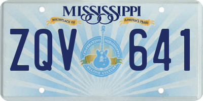 MS license plate ZQV641