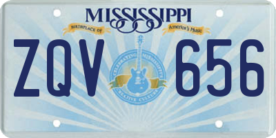 MS license plate ZQV656