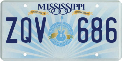 MS license plate ZQV686