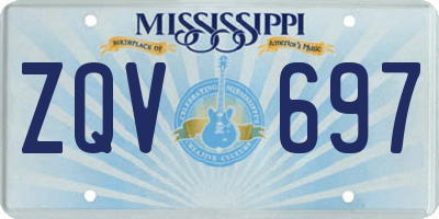 MS license plate ZQV697