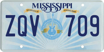 MS license plate ZQV709
