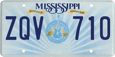 MS license plate ZQV710