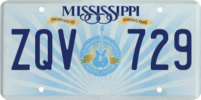 MS license plate ZQV729
