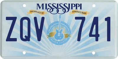 MS license plate ZQV741