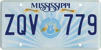 MS license plate ZQV779