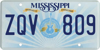 MS license plate ZQV809