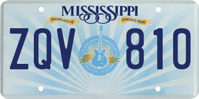 MS license plate ZQV810