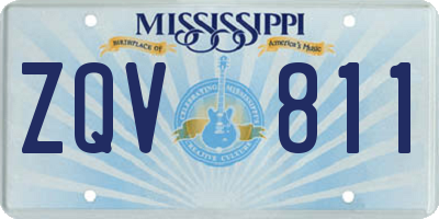 MS license plate ZQV811