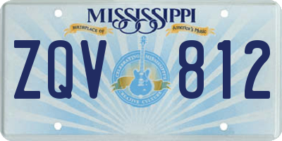 MS license plate ZQV812