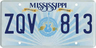 MS license plate ZQV813
