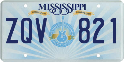 MS license plate ZQV821