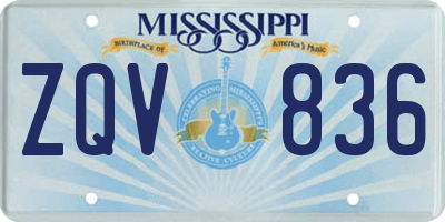 MS license plate ZQV836