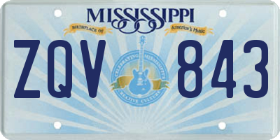 MS license plate ZQV843