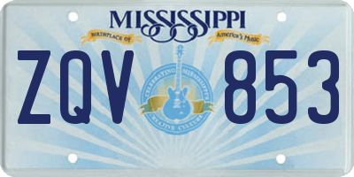 MS license plate ZQV853