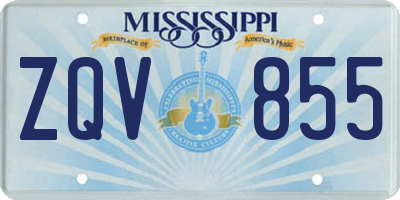 MS license plate ZQV855