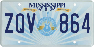 MS license plate ZQV864
