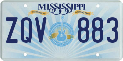 MS license plate ZQV883