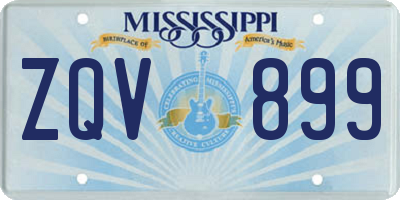 MS license plate ZQV899