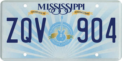 MS license plate ZQV904