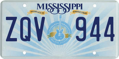 MS license plate ZQV944