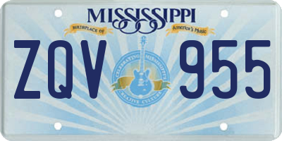MS license plate ZQV955