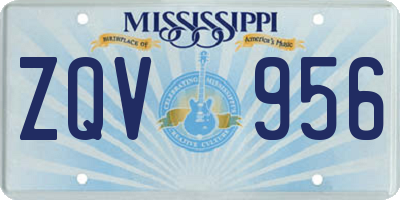 MS license plate ZQV956