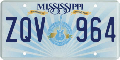 MS license plate ZQV964