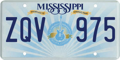 MS license plate ZQV975