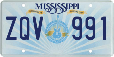 MS license plate ZQV991