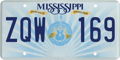 MS license plate ZQW169