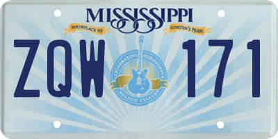 MS license plate ZQW171