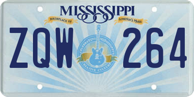 MS license plate ZQW264
