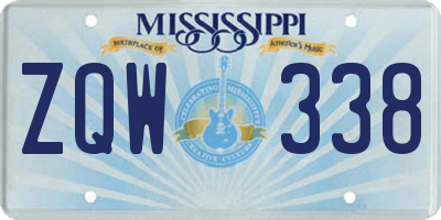 MS license plate ZQW338