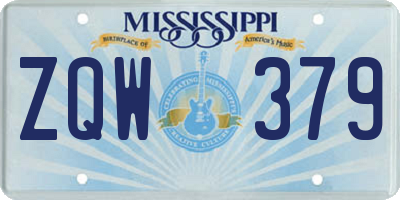 MS license plate ZQW379