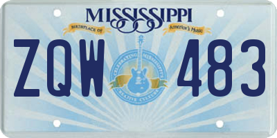 MS license plate ZQW483