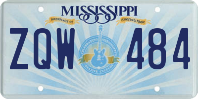 MS license plate ZQW484