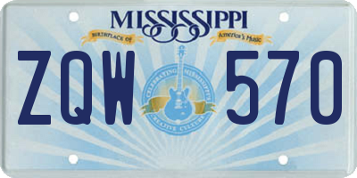 MS license plate ZQW570
